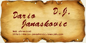 Dario Janašković vizit kartica